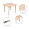 Flash Furniture Square 24 W, 24 L, 23.75 H, Plastic, Steel, Brown YU-YCX-0023-2-SQR-TBL-NAT-E-GG - alternate 9